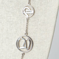 Hermes Sterling Silver Equestrian Charm Necklace