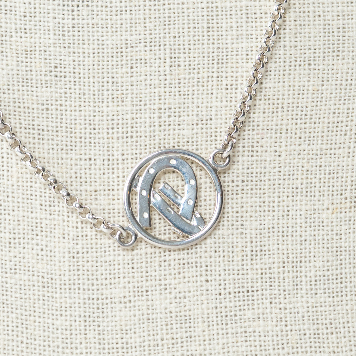Hermes Sterling Silver Equestrian Charm Necklace