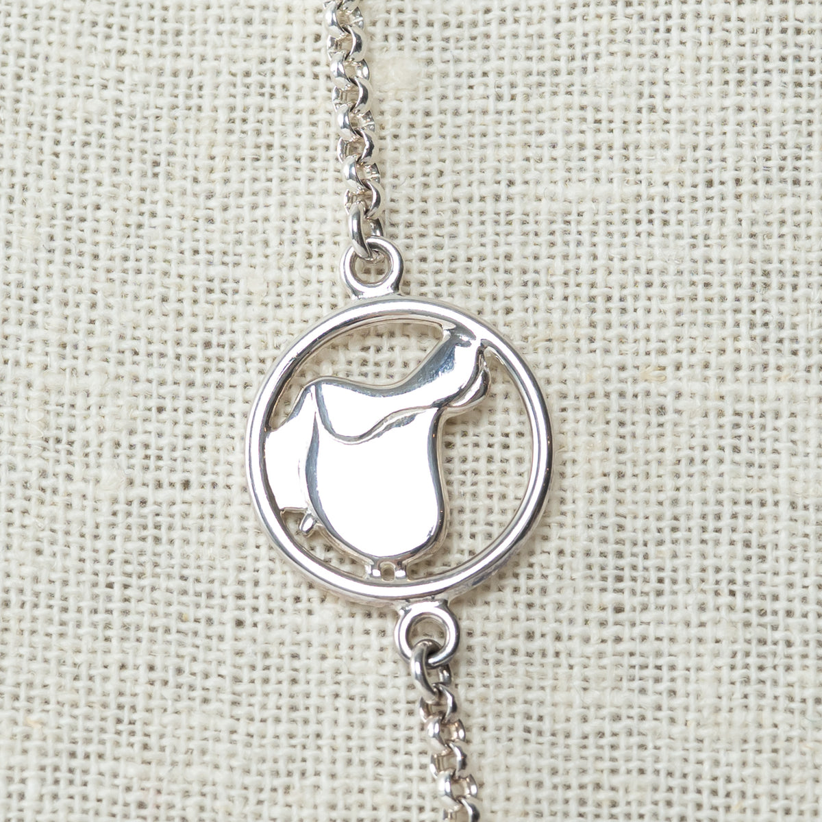 Hermes Sterling Silver Equestrian Charm Necklace