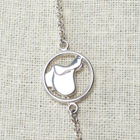 Hermes Sterling Silver Equestrian Charm Necklace