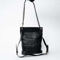 Pre-Loved Chanel™ Black Grained Leather Oser Sans Poser Messenger Bag