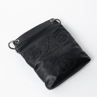 Pre-Loved Chanel™ Black Grained Leather Oser Sans Poser Messenger Bag