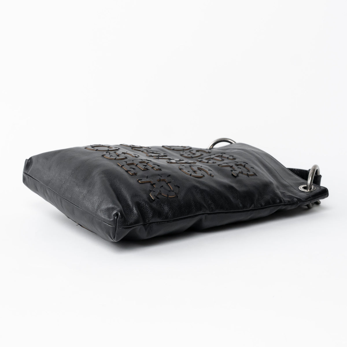 Pre-Loved Chanel™ Black Grained Leather Oser Sans Poser Messenger Bag