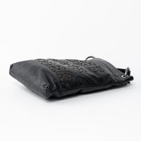 Pre-Loved Chanel™ Black Grained Leather Oser Sans Poser Messenger Bag