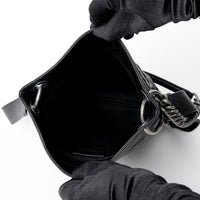 Pre-Loved Chanel™ Black Grained Leather Oser Sans Poser Messenger Bag