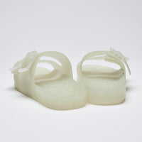 Excellent Pre-Loved Frosted Transparent Jelly Sandals with 2 Buckles.(back)