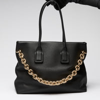 Bottega Veneta Black Saint Germain Leather Chain Tote Bag