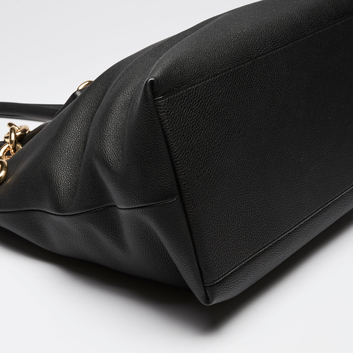 Bottega Veneta Black Saint Germain Leather Chain Tote Bag