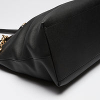 Bottega Veneta Black Saint Germain Leather Chain Tote Bag