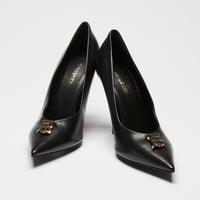 Burberry Black Smooth Leather Pumps Size 39.5