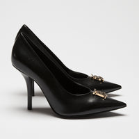 Burberry Black Smooth Leather Pumps Size 39.5