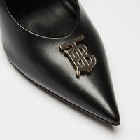 Burberry Black Smooth Leather Pumps Size 39.5