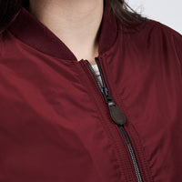 Burberry Burgundy Unisex Bomber Jacket Size Medium
