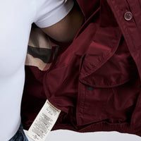 Burberry Burgundy Unisex Bomber Jacket Size Medium