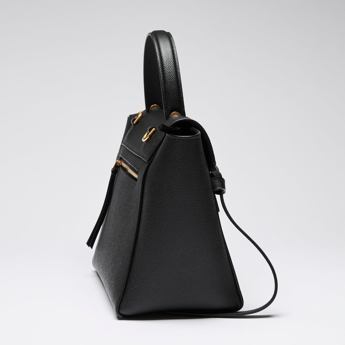 Celine Black Grained Leather Micro Belt Bag