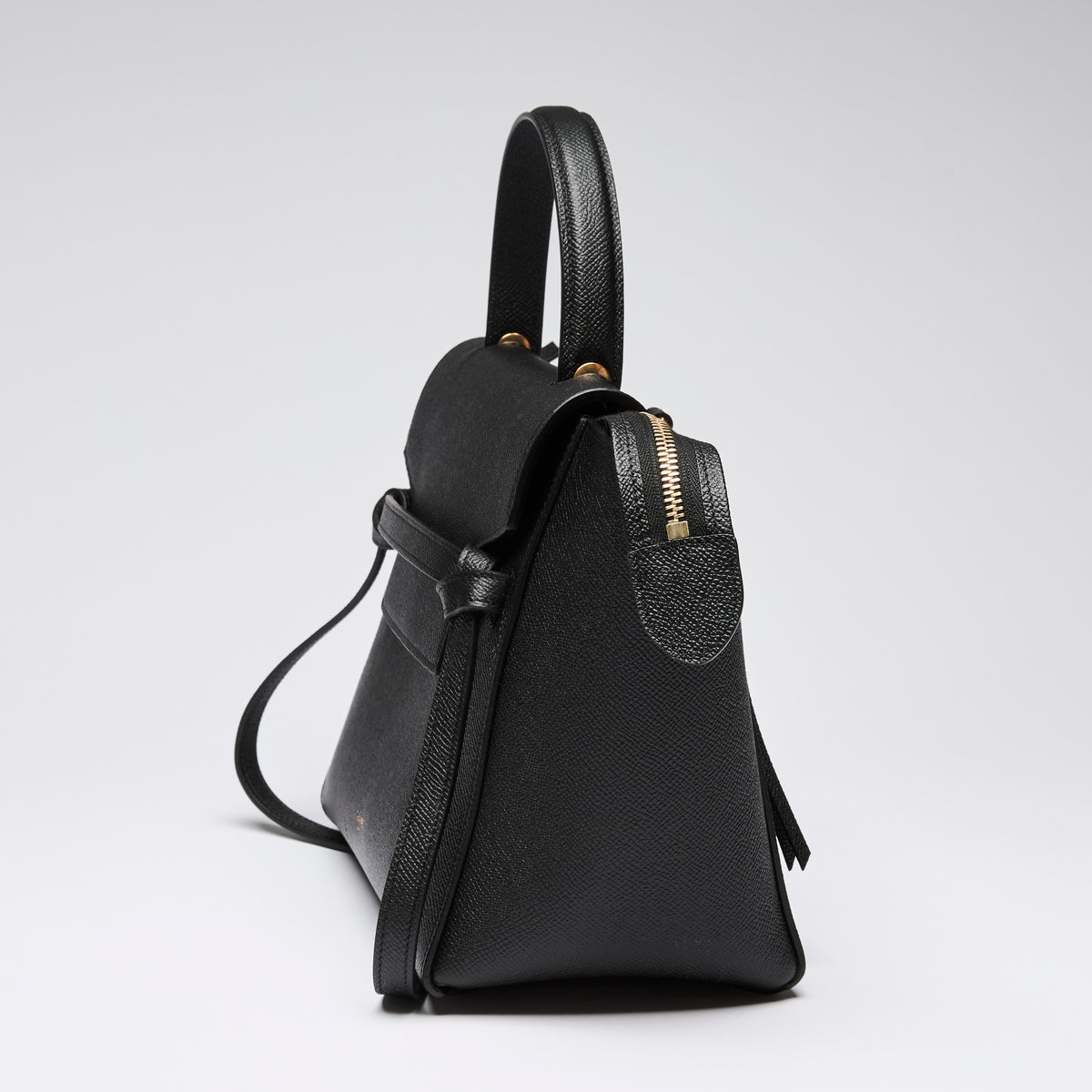 Celine Black Grained Leather Micro Belt Bag
