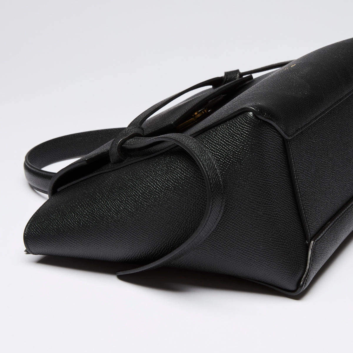 Celine Black Grained Leather Micro Belt Bag