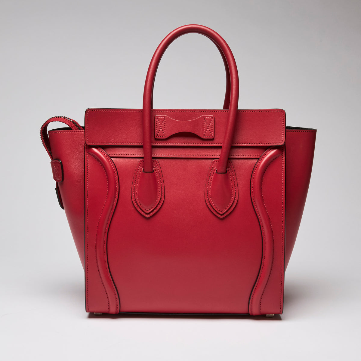 Celine Red Luggage Tote Bag Micro Size Handbag