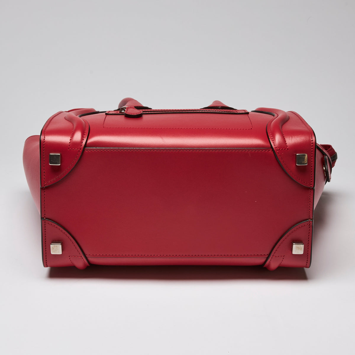 Celine Red Luggage Tote Bag Micro Size Handbag