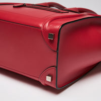 Celine Red Luggage Tote Bag Micro Size Handbag