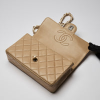 Pre-Loved Chanel ™ Beige Quilted Single Flap Bag