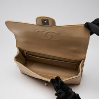 Pre-Loved Chanel ™ Beige Quilted Single Flap Bag