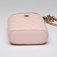 Pre-Loved Chanel™ Light Pink Pebbled Leather Coco Vanity Case