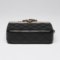 Pre-Loved Chanel™ Black Soft Leather Vanity Case