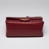 Pre-Loved Chanel™ Red Aged Calfskin Leather 2.55 Mini Crossbody Bag