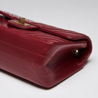 Pre-Loved Chanel™ Red Aged Calfskin Leather 2.55 Mini Crossbody Bag