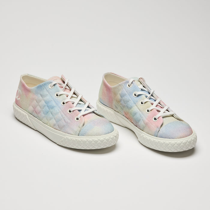 Pre-Loved Chanel™ Multicolor Quilted Fabric Sneakers Size 39.5