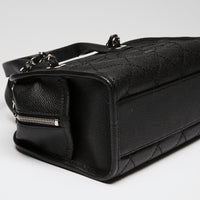 Pre-Loved Chanel™ Black Pebbled Leather Bowling Bag