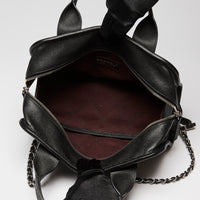 Pre-Loved Chanel™ Black Pebbled Leather Bowling Bag