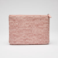 Pre-Loved Chanel™ Pink Tweed Medium Deauville Pouch