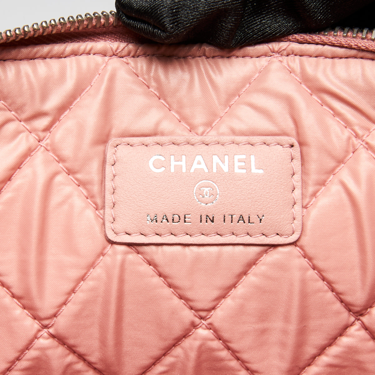 Pre-Loved Chanel™ Pink Tweed Medium Deauville Pouch