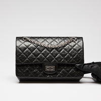 Pre-Loved Chanel™ Black Grained Quilted Leather Small 2.55 Double Flap Bag