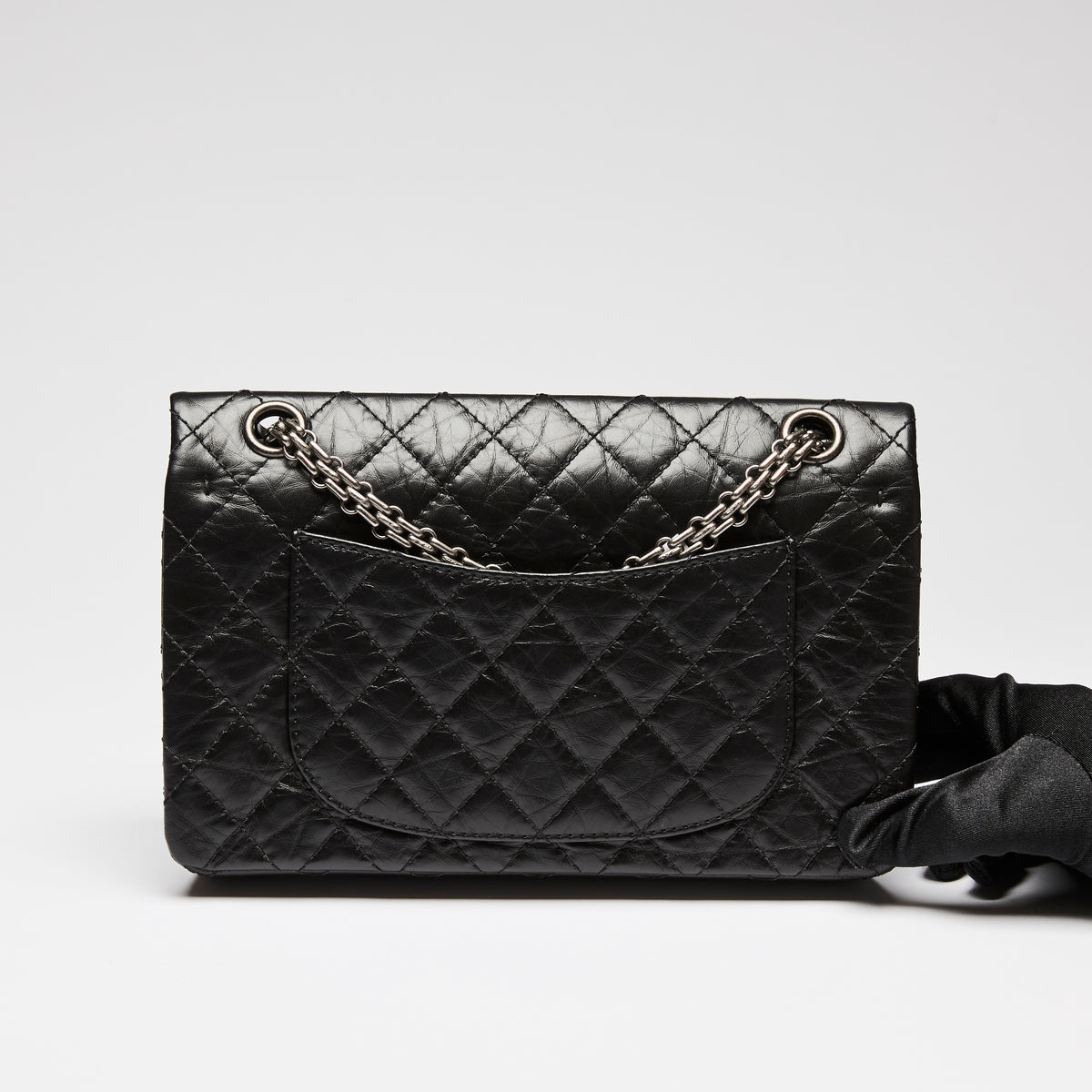 Pre-Loved Chanel™ Black Grained Quilted Leather Small 2.55 Double Flap Bag
