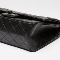 Pre-Loved Chanel™ Black Grained Quilted Leather Small 2.55 Double Flap Bag