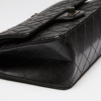 Pre-Loved Chanel™ Black Grained Quilted Leather Small 2.55 Double Flap Bag