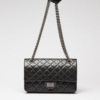 Pre-Loved Chanel™ Black Grained Quilted Leather Small 2.55 Double Flap Bag
