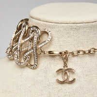 Pre-Loved Chanel ™ 2017 Infinity Crystal and Gold Choker Necklace