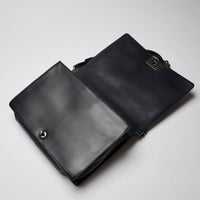 Pre-Loved Chanel ™ Large Navy Boy Bag Style Single Flap Bag with Gunmetal Hardware