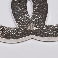 Pre-Loved Chanel™ Interlocking Letter Logo Baguette Crystal Brooch