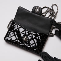Pre-Loved Chanel™ Black Patent Wallet on Chain (Front)