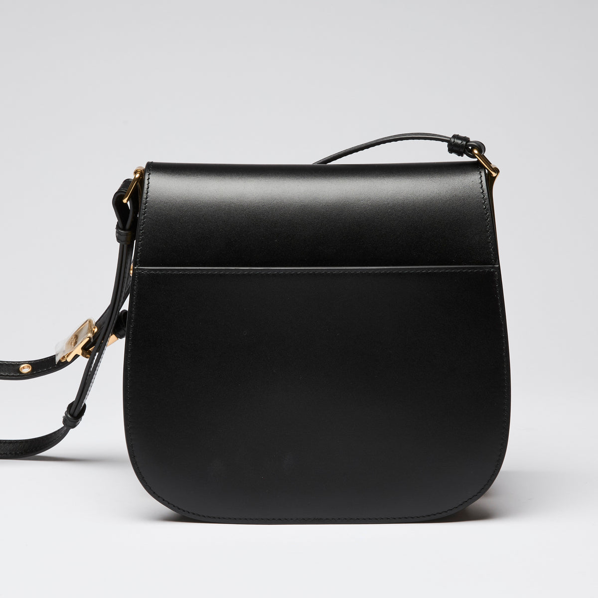 Dior Black Smooth Leather Bobby Crossbody Bag with Buckle Detail