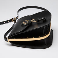 Dior Black Smooth Leather Bobby Crossbody Bag with Buckle Detail