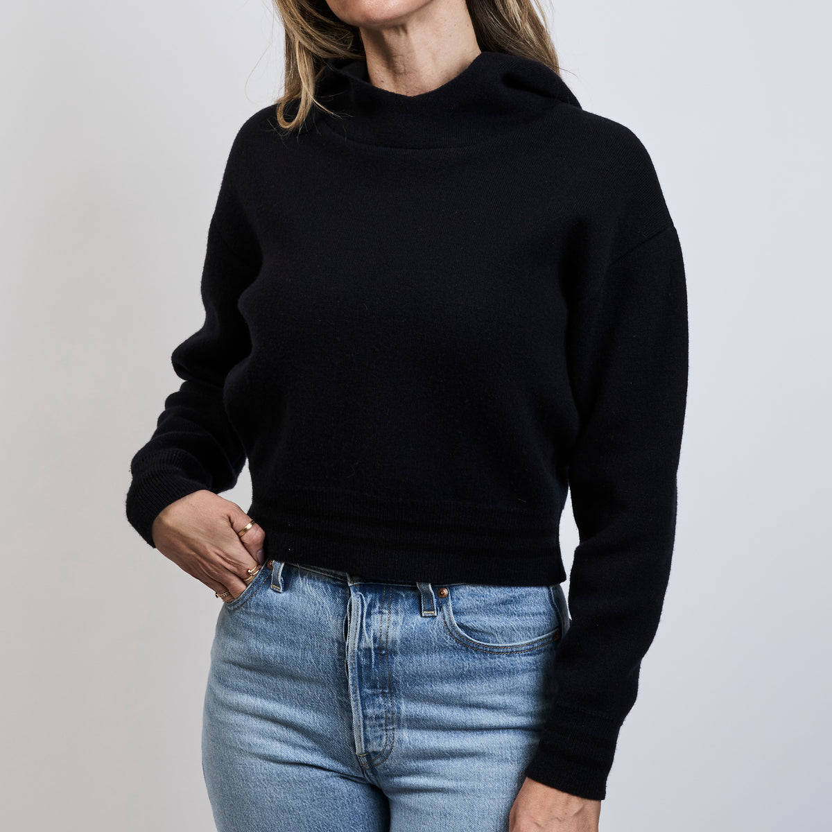 Dior Navy Blue Cashmere Knit Hoodie