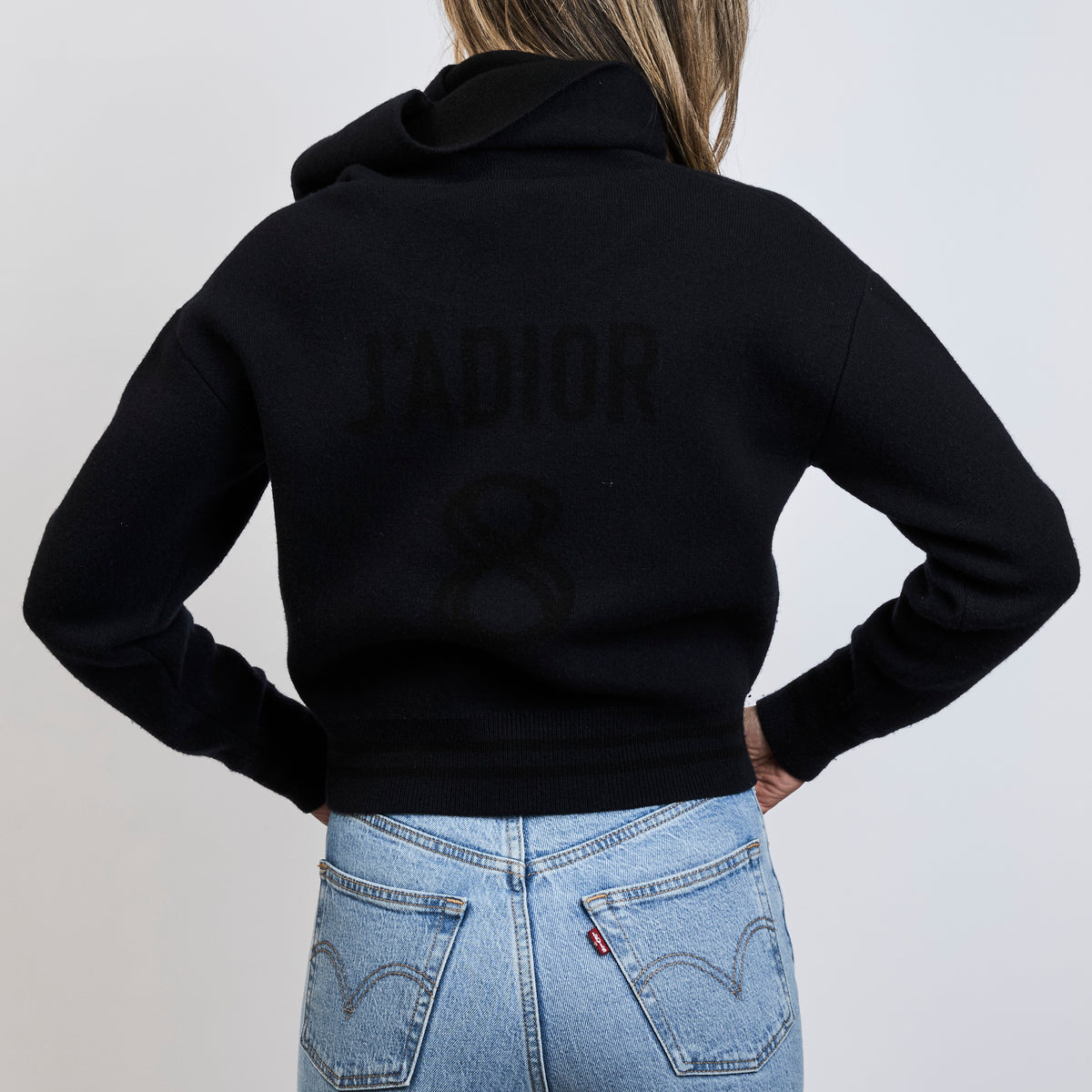 Dior Navy Blue Cashmere Knit Hoodie