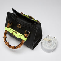 Gucci Black Leather Small Diana Tote Bag