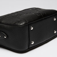 Gucci Black Embossed Grained Leather Crossbody Bag